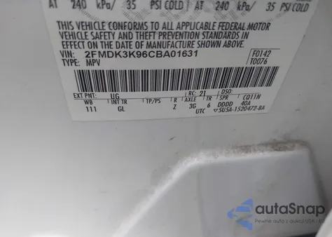 2012 Ford Edge Limited from USA, damaged, VIN 2FMDK3K96CBA01631